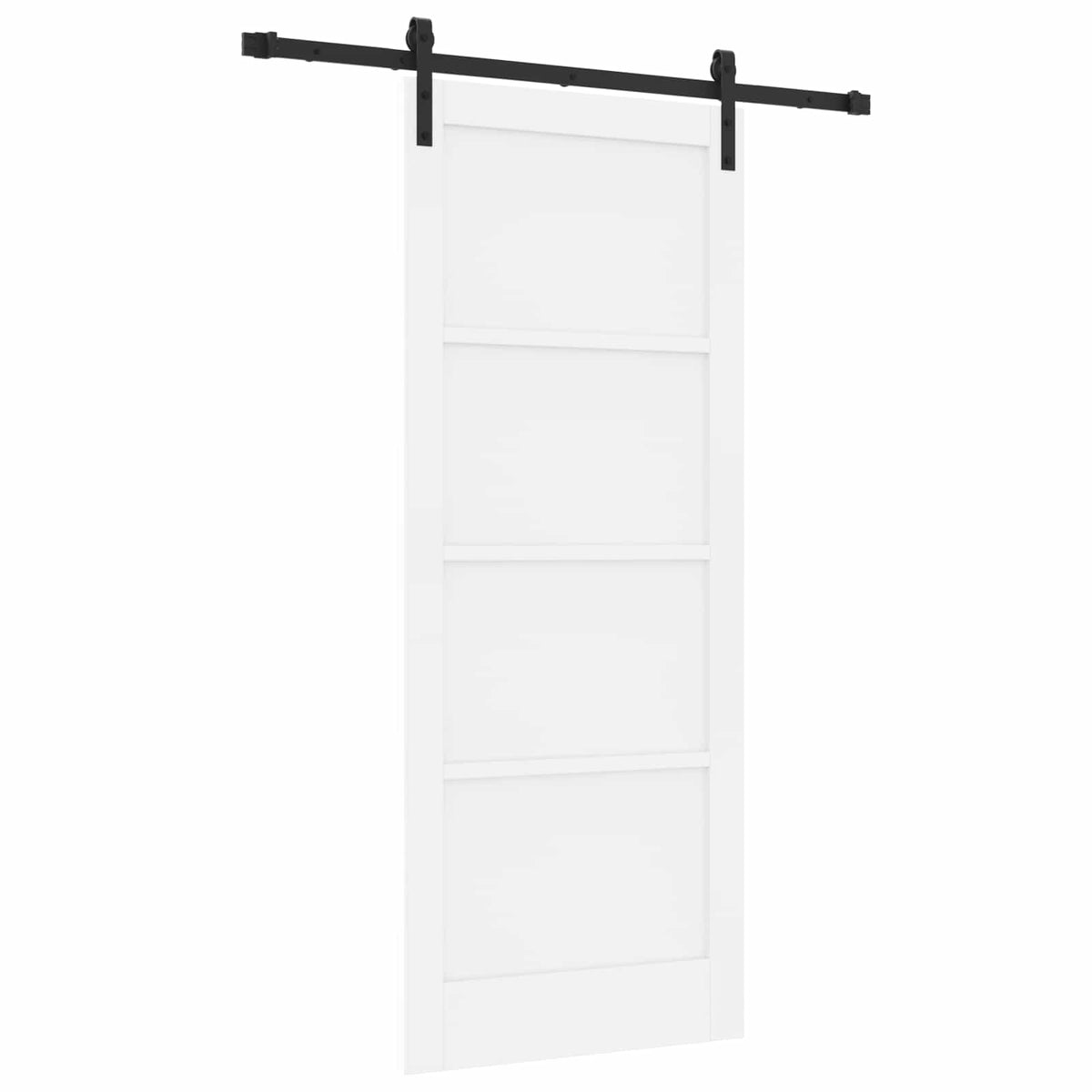 Sliding Door Engineered Wood White 152.5 cm