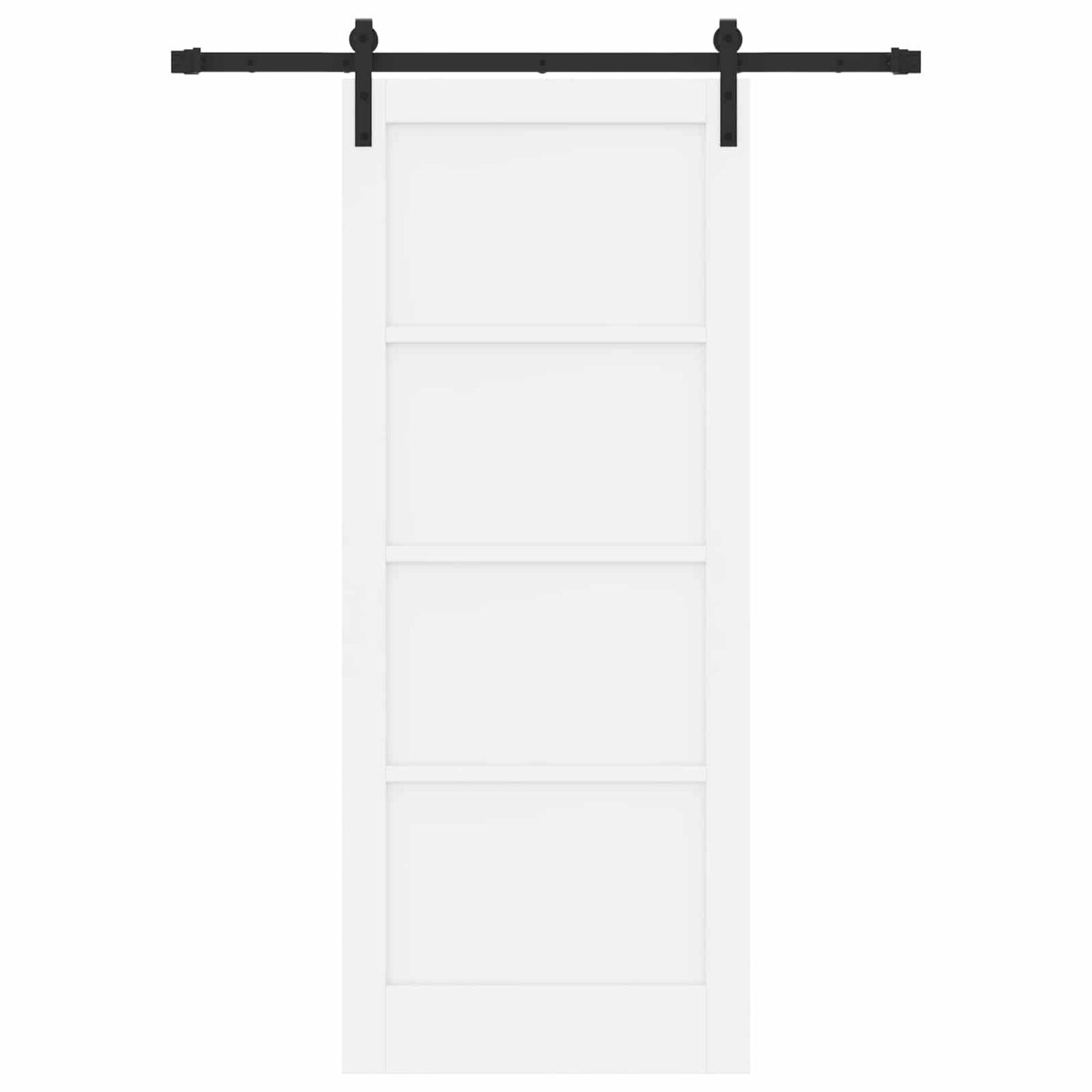 Sliding Door Engineered Wood White 152.5 cm