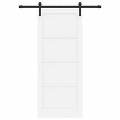 Sliding Door Engineered Wood White 152.5 cm