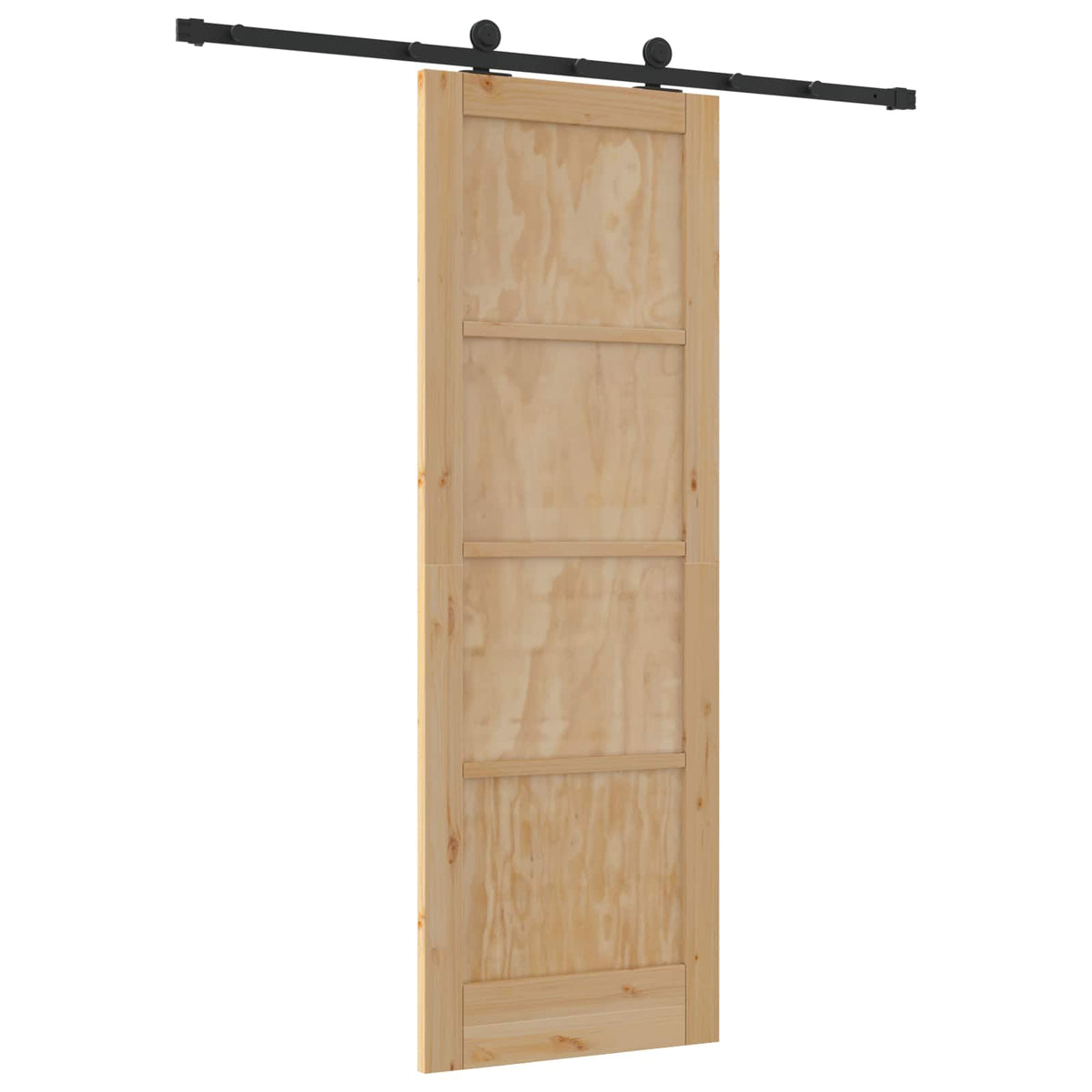 Sliding Door Engineered Wood 183 cm Natural and black 73.5 cm 211 cm