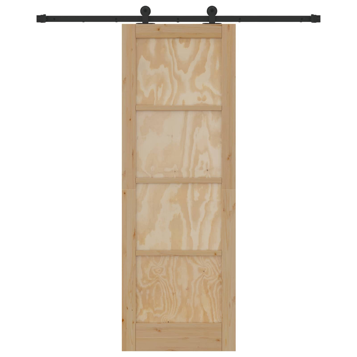 Sliding Door Engineered Wood 183 cm Natural and black 73.5 cm 211 cm