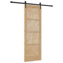 Sliding Door ORKDAL Engineered Wood 183 cm Natural and black 73.5 cm 211 cm