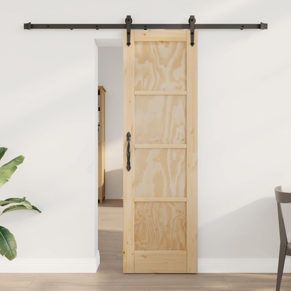 Sliding Door ORKDAL Engineered Wood 200 cm Natural and black 61 cm 198.5 cm