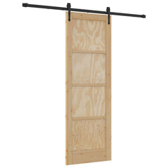Sliding Door ORKDAL Engineered Wood 200 cm Natural and black 73.5 cm 211 cm