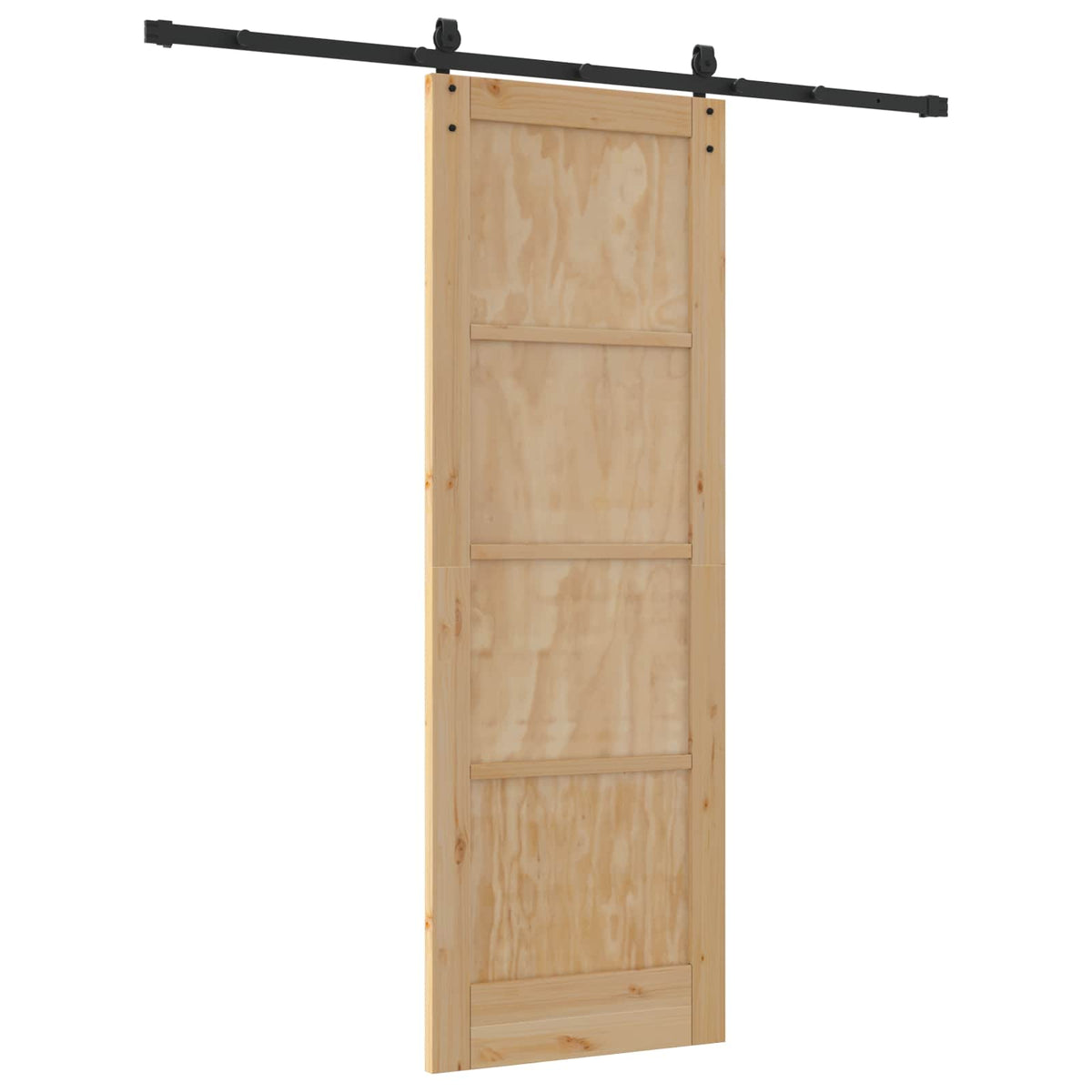 Sliding Door ORKDAL Engineered Wood 200 cm Natural and black 73.5 cm 211 cm