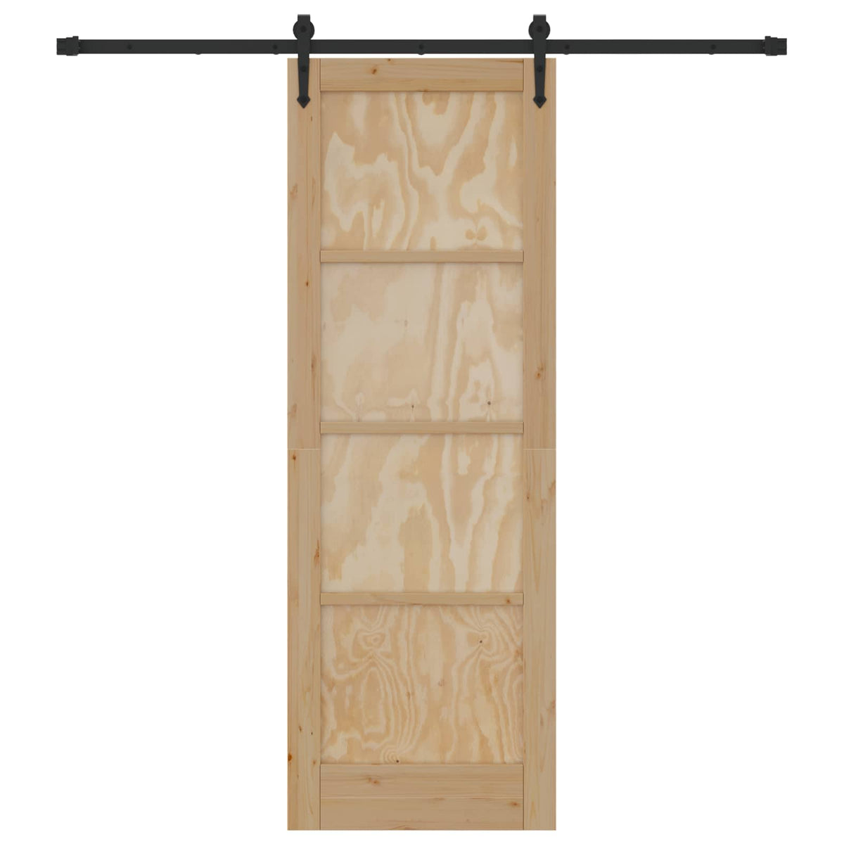 Sliding Door ORKDAL Engineered Wood 200 cm Natural and black 73.5 cm 211 cm
