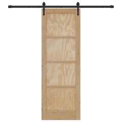 Sliding Door ORKDAL Engineered Wood 200 cm Natural and black 73.5 cm 211 cm