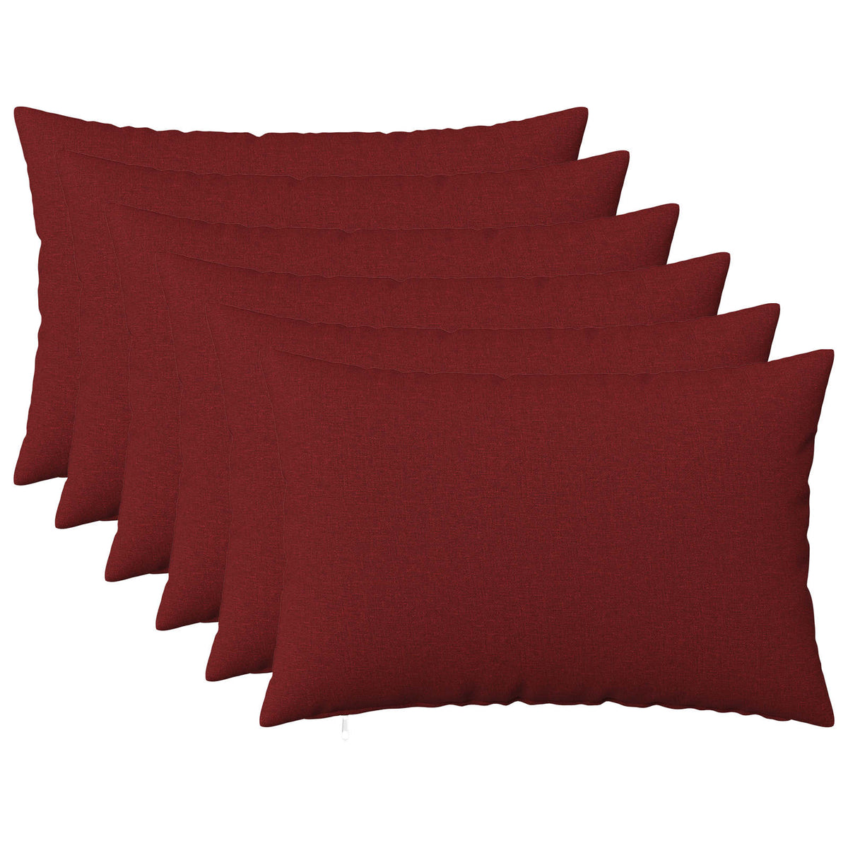vidaXL Cushion with Pillow HEERLEN 6 pcs Wine Red Fabric 2