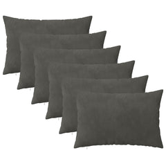 vidaXL Cushion with Pillow HEERLEN 6 pcs Dark Grey Velvet 2
