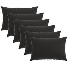 vidaXL Throw Pillow 6 pcs HEERLEN Black 30 x 50 cm Polyester 2