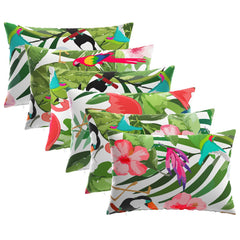 vidaXL Throw Pillow 6 pcs HEERLEN Multicolour 30 x 50 cm Polyester 2