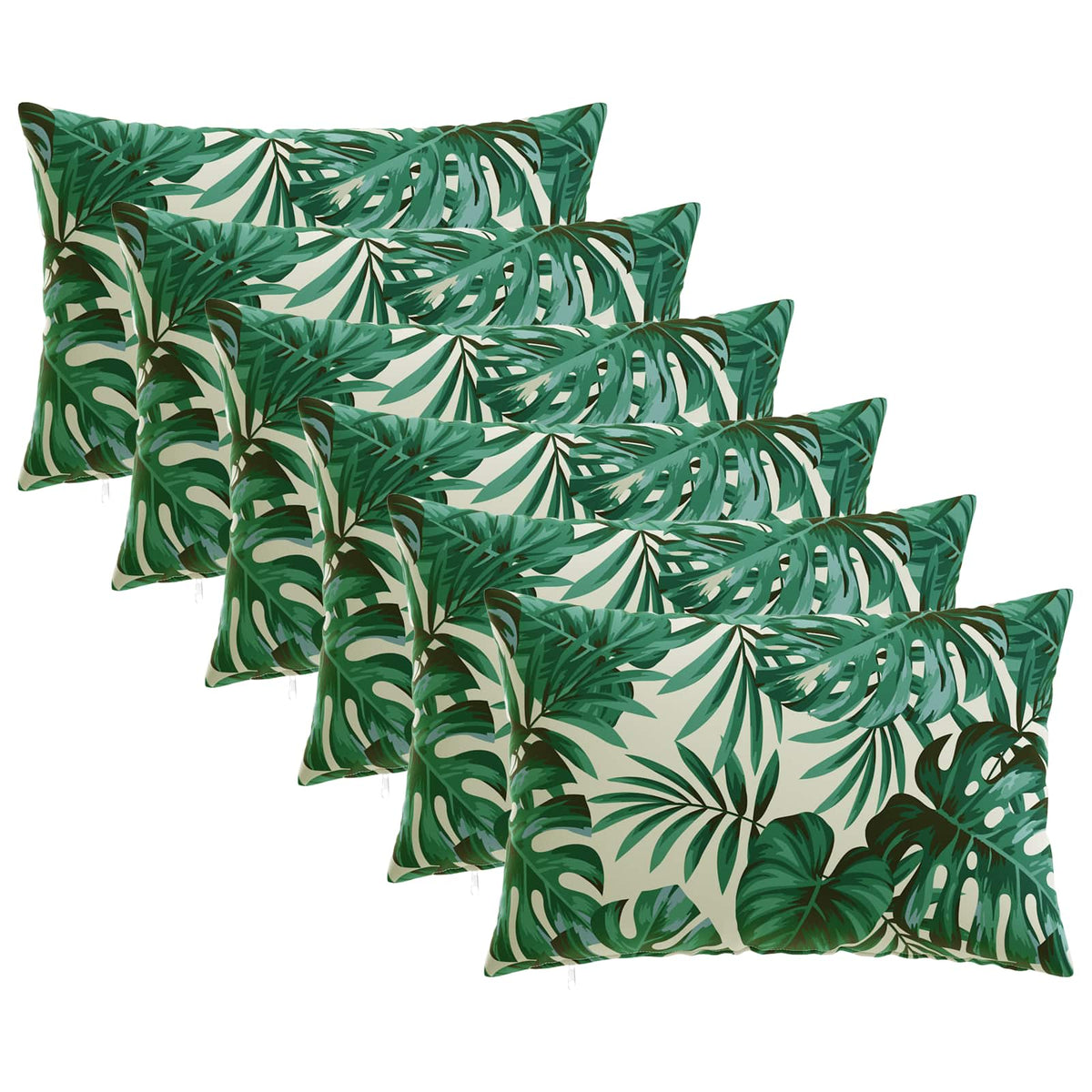 vidaXL Throw Pillow 6 pcs HEERLEN Leaf Pattern 30 x 50 cm Polyester 2