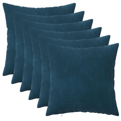 vidaXL Cushion with Pillow HEERLEN 6 pcs Blue Velvet 2