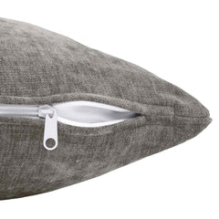 Throw Pillow HEERLEN Dark Grey Chenille Fabric