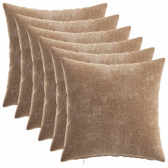 Throw Pillow HEERLEN Chenille Fabric 6 pcs