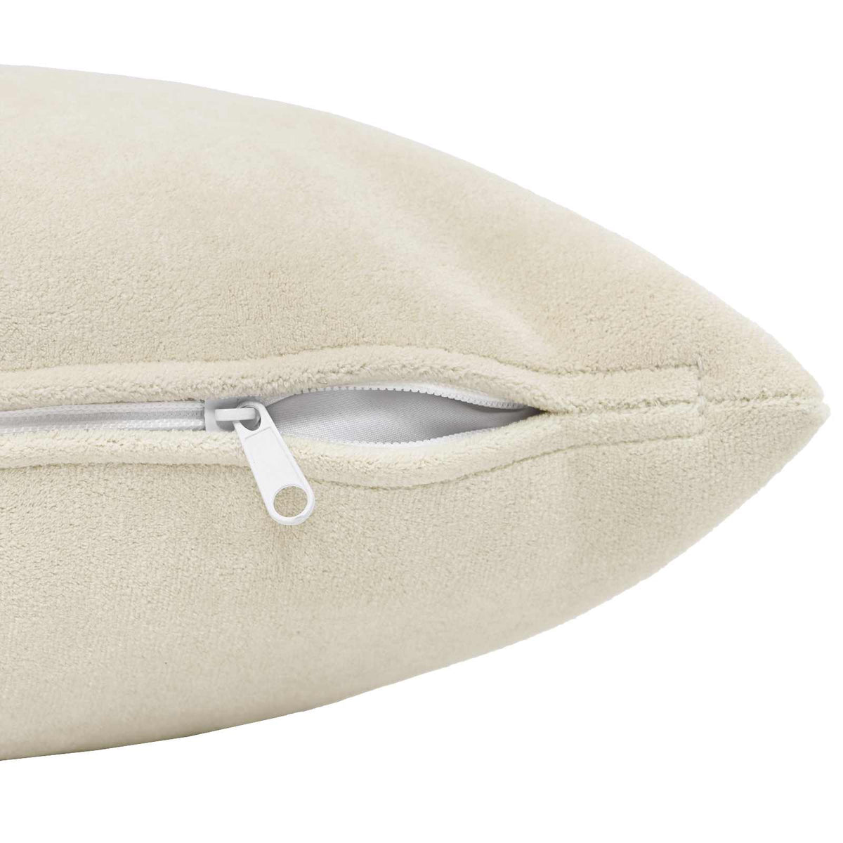 vidaXL Cushion with Pillow HEERLEN 6 pcs Cream Microfiber Fleece 5