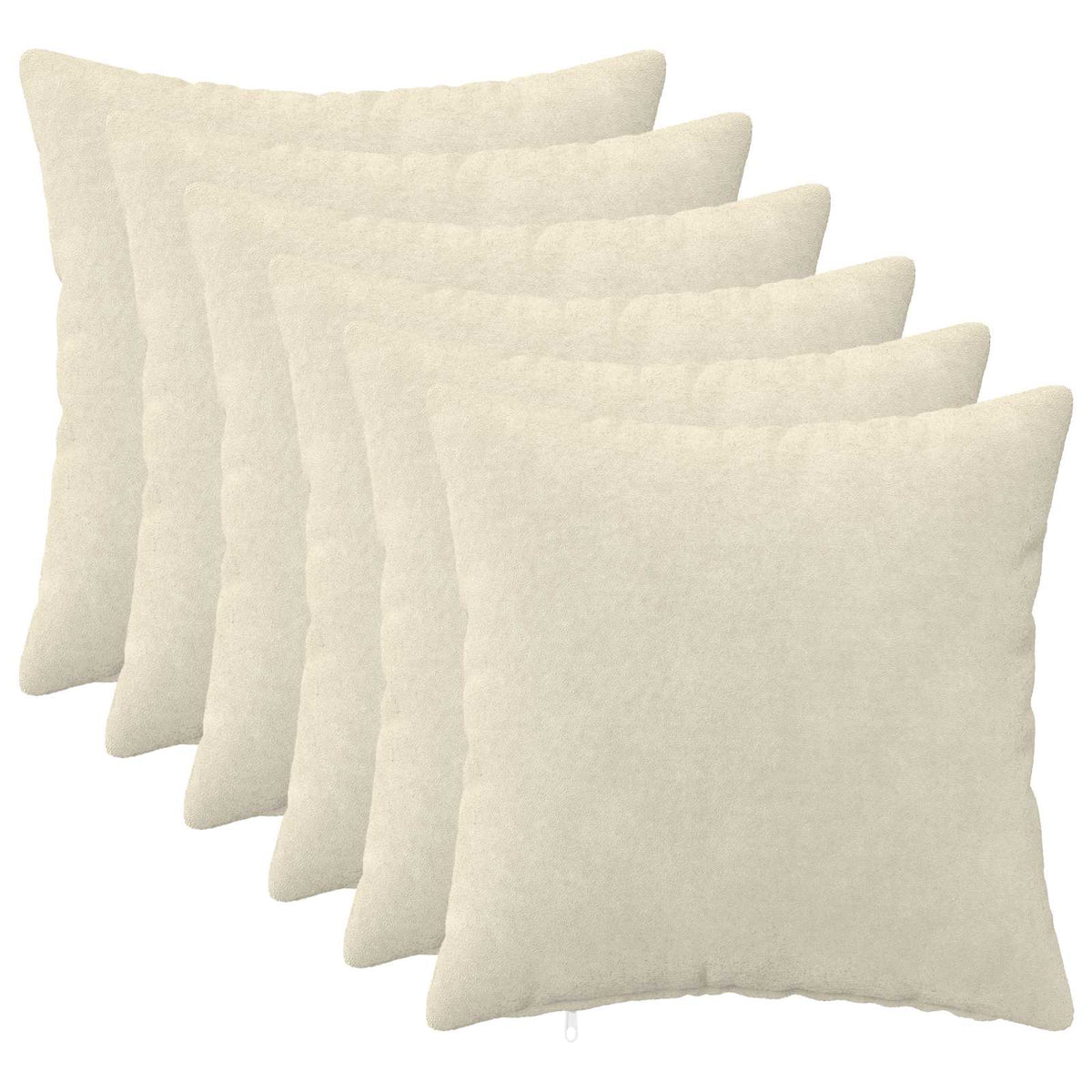 Throw Pillow HEERLEN Microfiber Fleece 6 pcs Cream