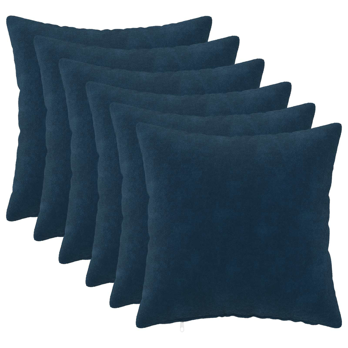 vidaXL Cushion with Pillow HEERLEN 6 pcs Blue Microfiber Fleece 1
