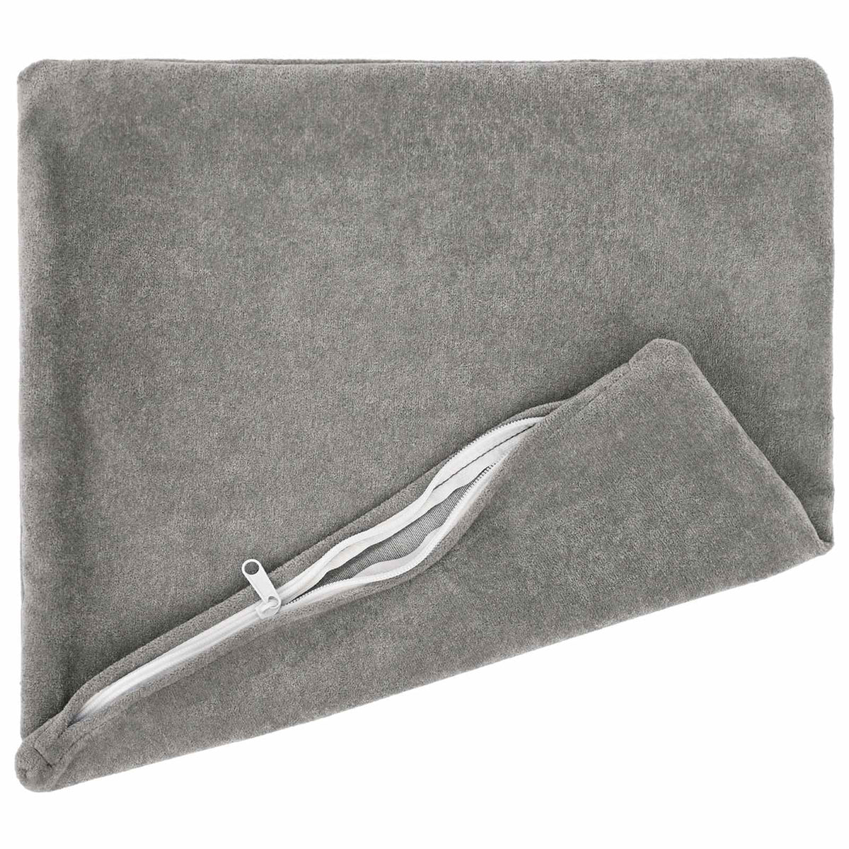 vidaXL Cushion with Pillow HEERLEN 6 pcs Light Grey Microfiber Fleece 3