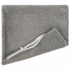 vidaXL Cushion with Pillow HEERLEN 6 pcs Light Grey Microfiber Fleece 3
