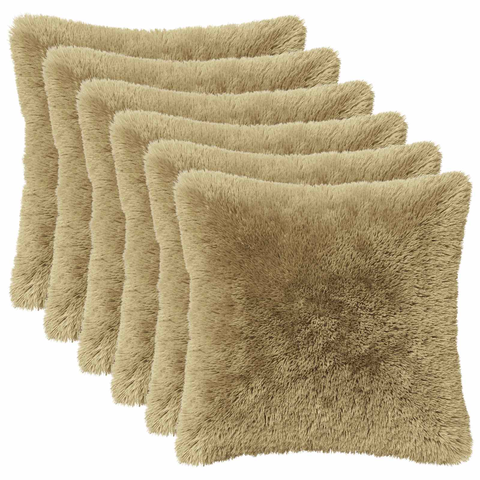 vidaXL Cushion with Pillow HEERLEN 6 pcs Light Grey PV Fleece 2