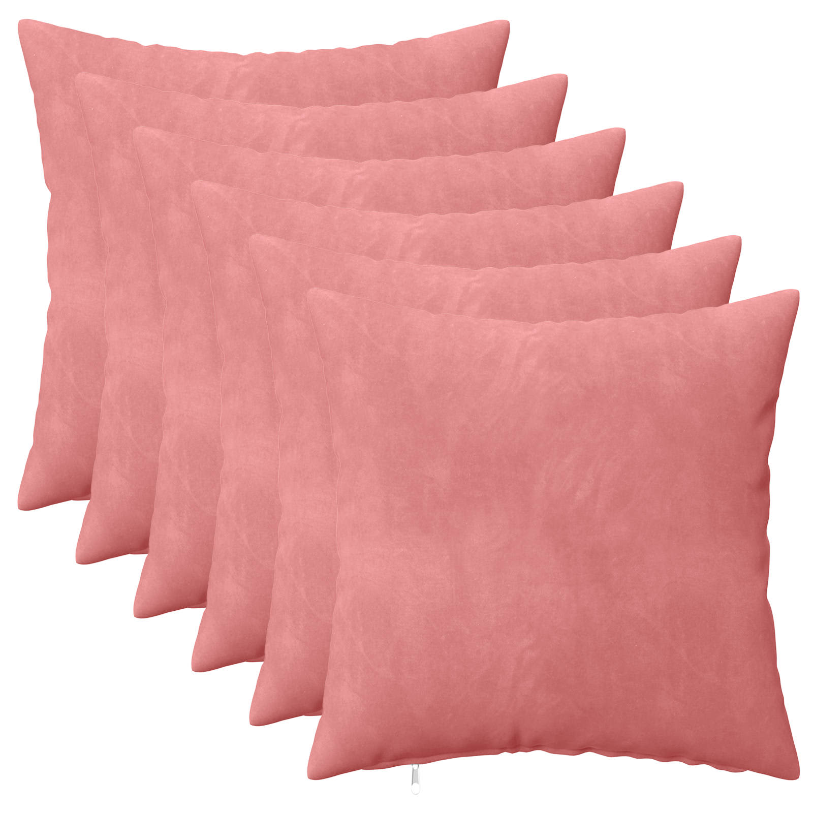 vidaXL Cushion with Pillow HEERLEN 6 pcs Pink Velvet 1