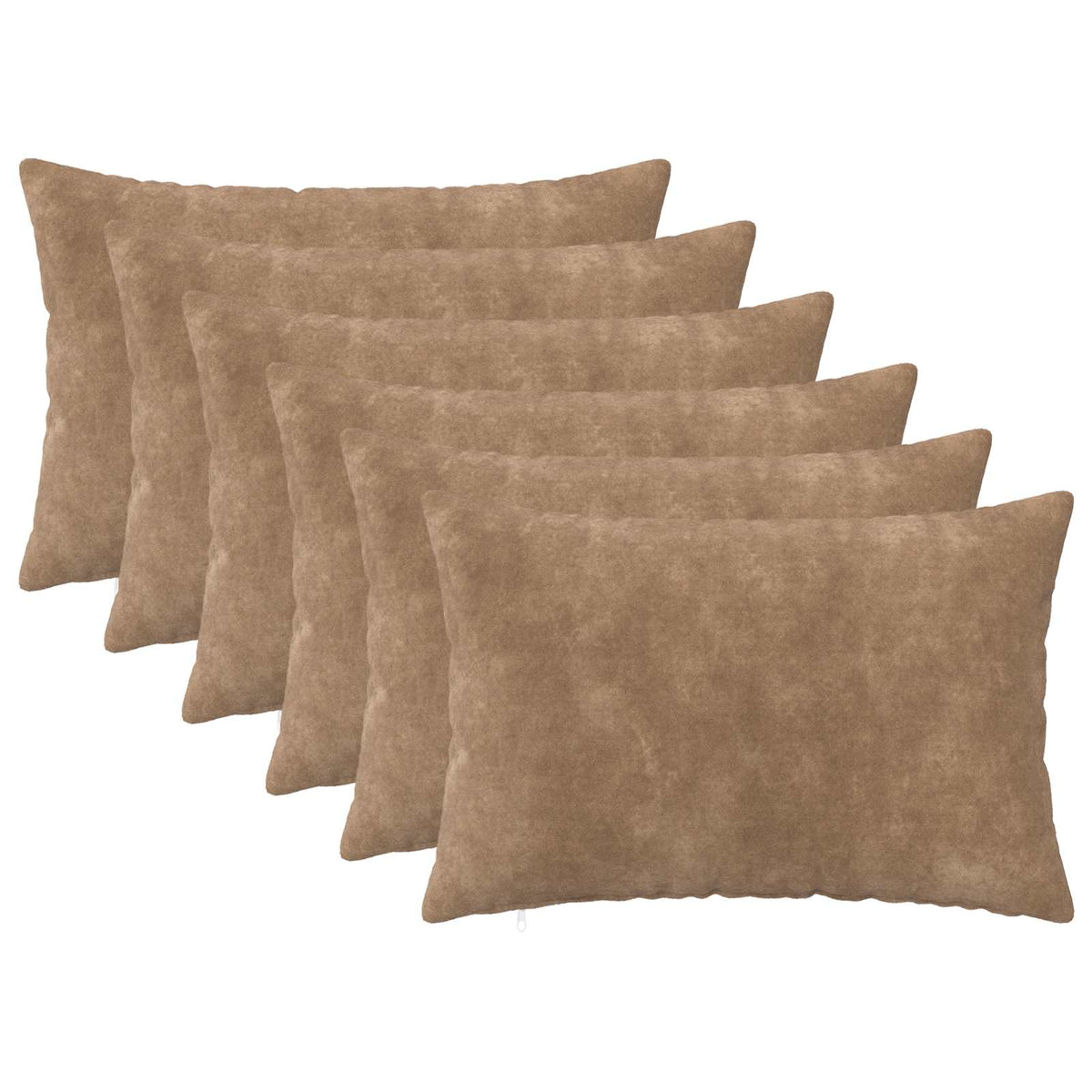 Throw Pillow HEERLEN Microfiber Fleece 6 pcs Taupe