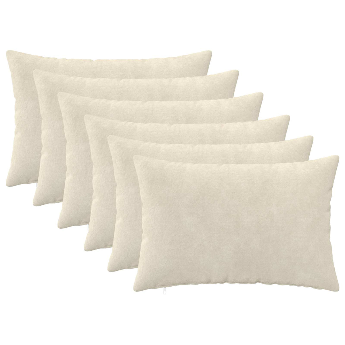 Throw Pillow HEERLEN Microfiber Fleece 6 pcs Cream