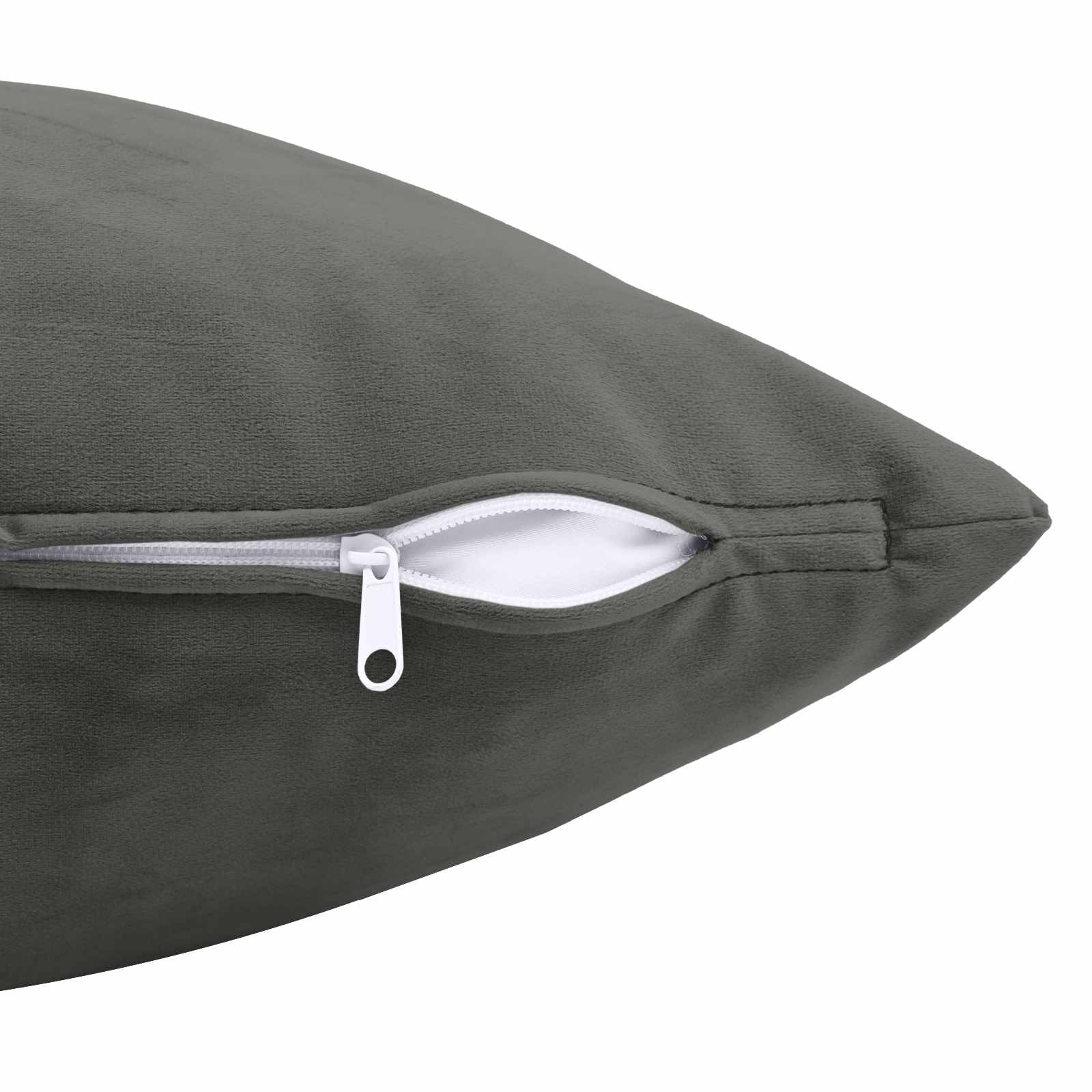 vidaXL Cushion with Pillow HEERLEN 6 pcs Dark Grey Velvet 6