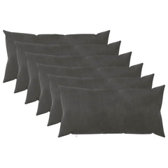 vidaXL Cushion with Pillow HEERLEN 6 pcs Dark Grey Velvet 2