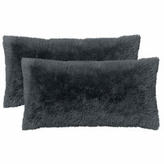 vidaXL Cushion with Pillow HEERLEN 6 pcs Anthracite PV Fleece 2