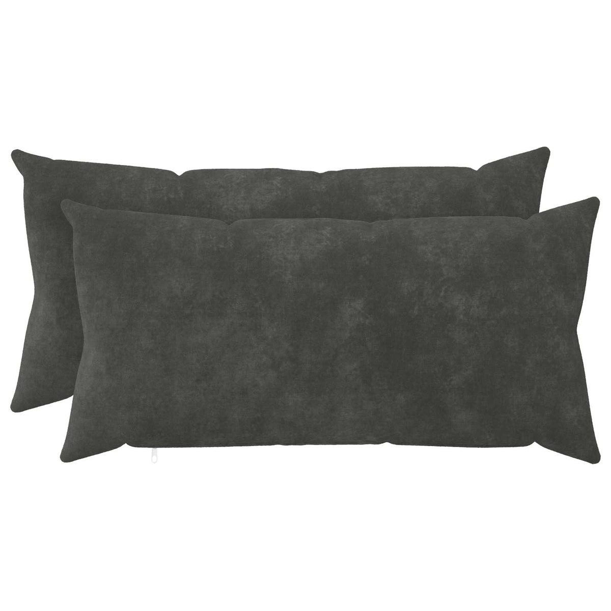 vidaXL Cushion with Pillow HEERLEN 2 pcs Anthracite Microfiber Fleece 1