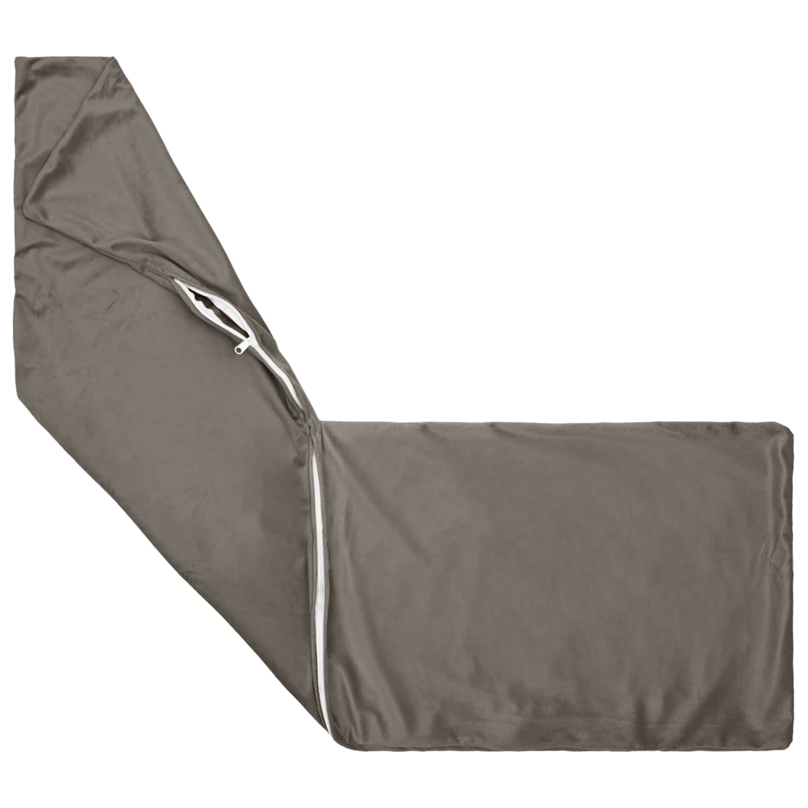 vidaXL Cushion with Pillow HEERLEN Light Grey 40 x 145 cm Velvet 3