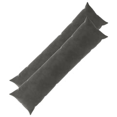 vidaXL Cushion with Pillow HEERLEN 2 pcs Dark Grey Velvet 2
