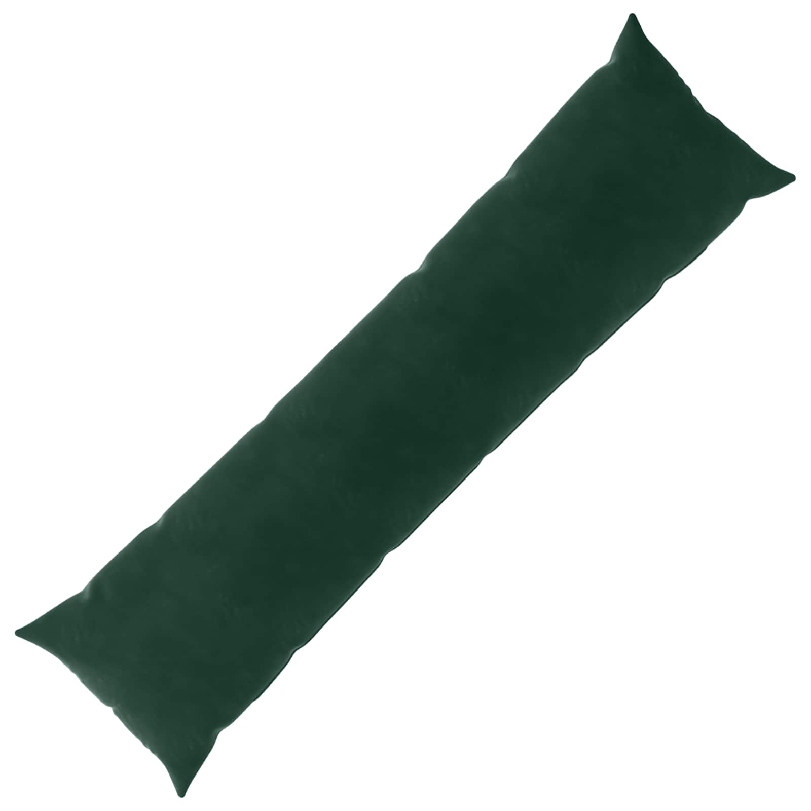 vidaXL Cushion with Pillow HEERLEN Dark Green 40 x 145 cm Velvet 2