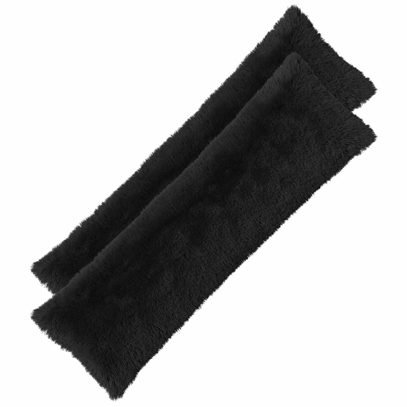 vidaXL Cushion with Pillow HEERLEN Black 40 x 145 cm PV Fleece 2