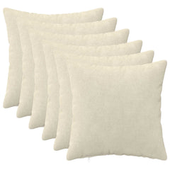 Throw Pillow HEERLEN Microfiber Fleece 6 pcs Cream