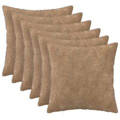 Throw Pillow HEERLEN Microfiber Fleece 6 pcs Taupe