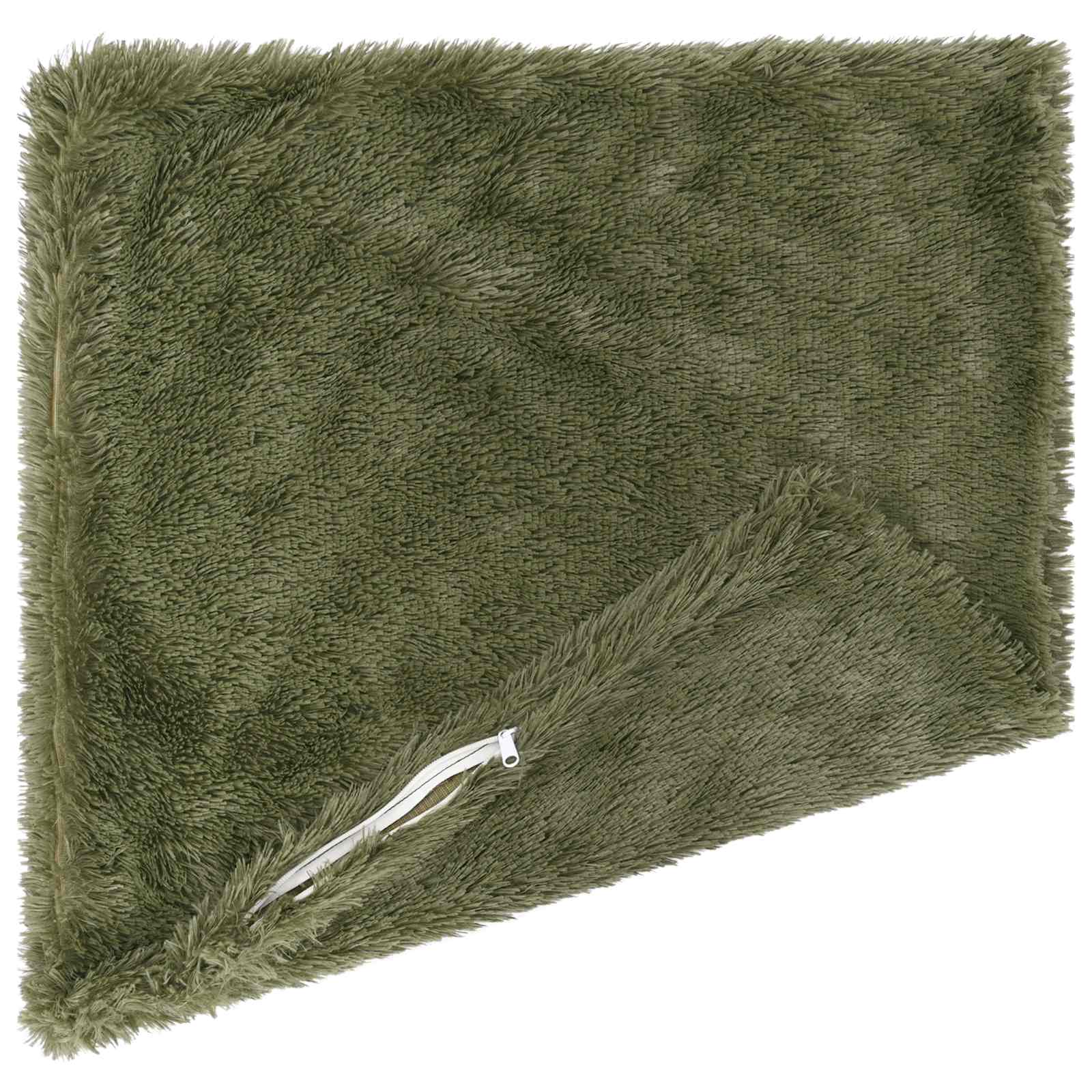 vidaXL Cushion with Pillow HEERLEN 6 pcs Green PV Fleece 4