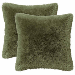 vidaXL Cushion with Pillow HEERLEN 6 pcs Green PV Fleece 2