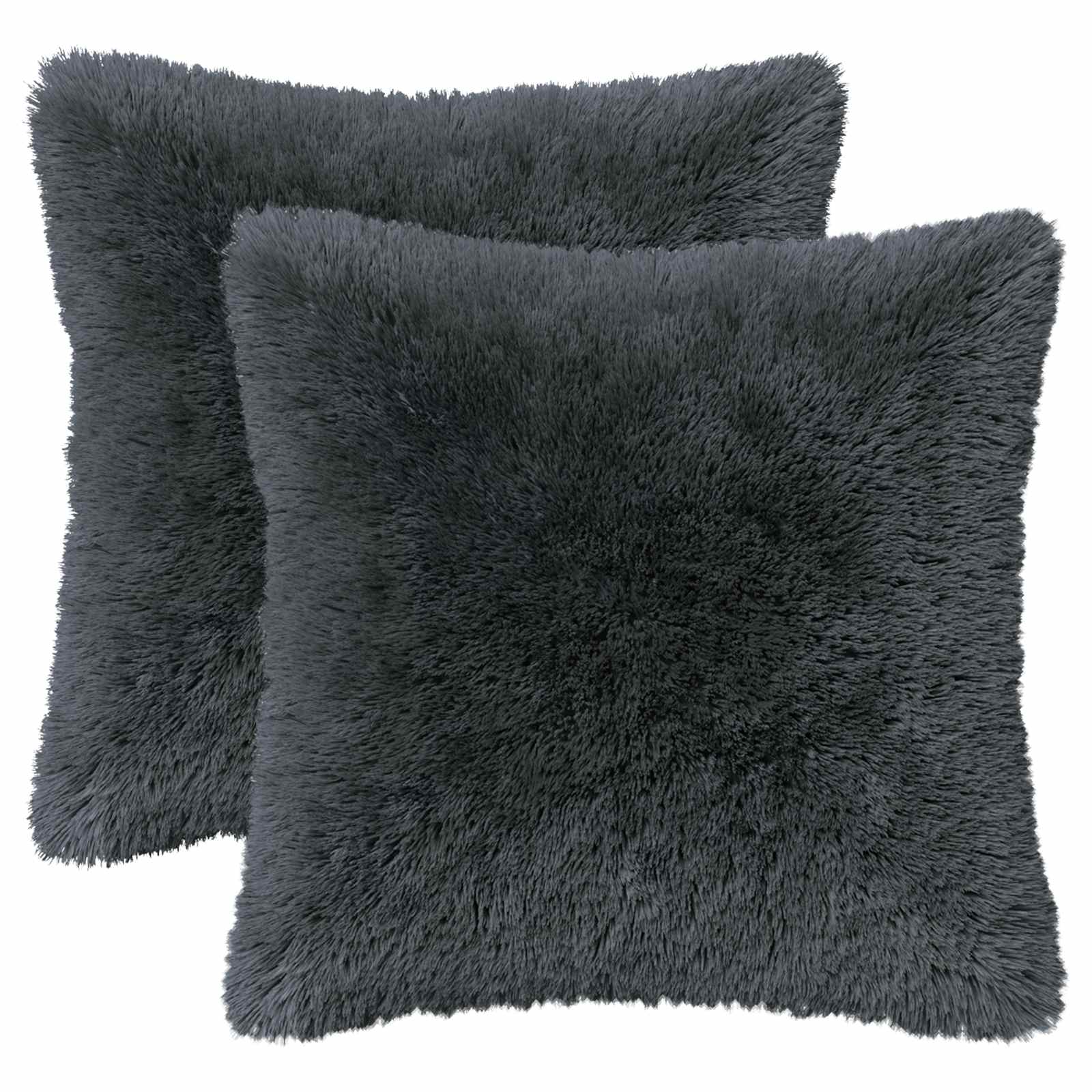 vidaXL Cushion with Pillow HEERLEN 6 pcs Anthracite PV Fleece 2
