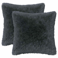 vidaXL Cushion with Pillow HEERLEN 6 pcs Anthracite PV Fleece 2
