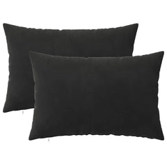 vidaXL Cushion with Pillow HEERLEN 2 pcs Black Velvet 2