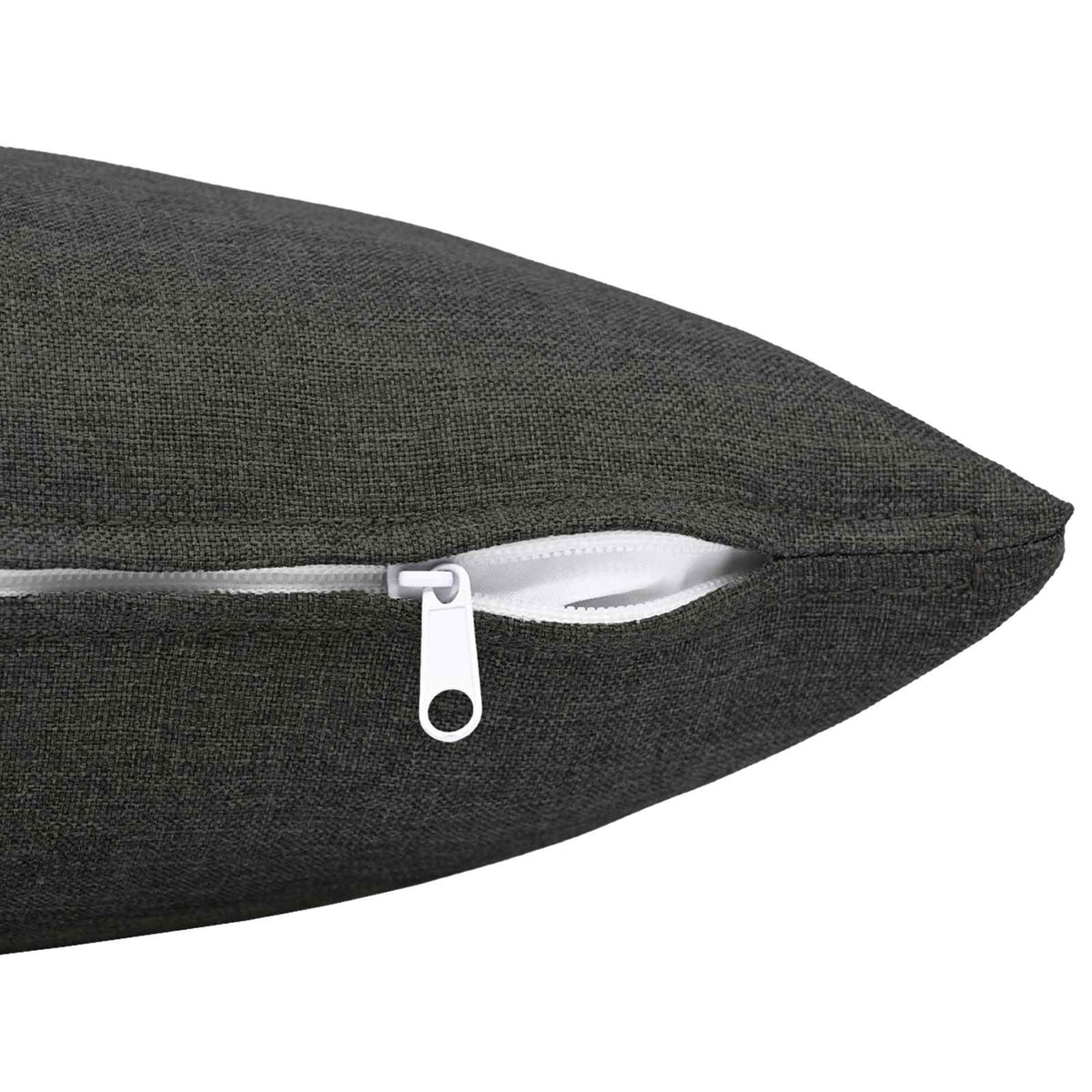 vidaXL Cushion with Pillow HEERLEN 2 pcs Dark Grey Fabric 5