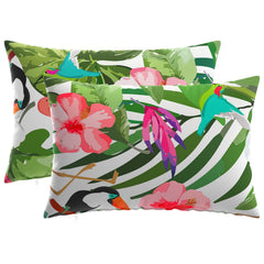 vidaXL Throw Pillow 2 pcs HEERLEN Multicolour 50 x 75 cm Polyester 2