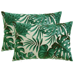 Throw Pillow 2 pcs HEERLEN Leaf Pattern Polyester
