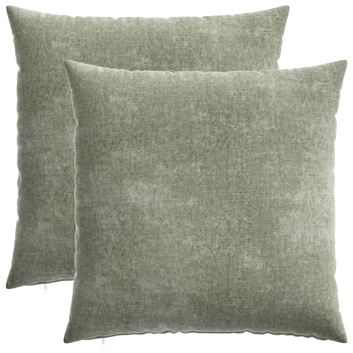vidaXL Throw Pillow 2 pcs HEERLEN Green 55 x 55 cm Chenille Fabric 2