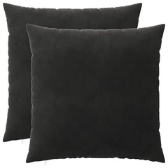 vidaXL Cushion with Pillow HEERLEN 2 pcs Black Velvet 2