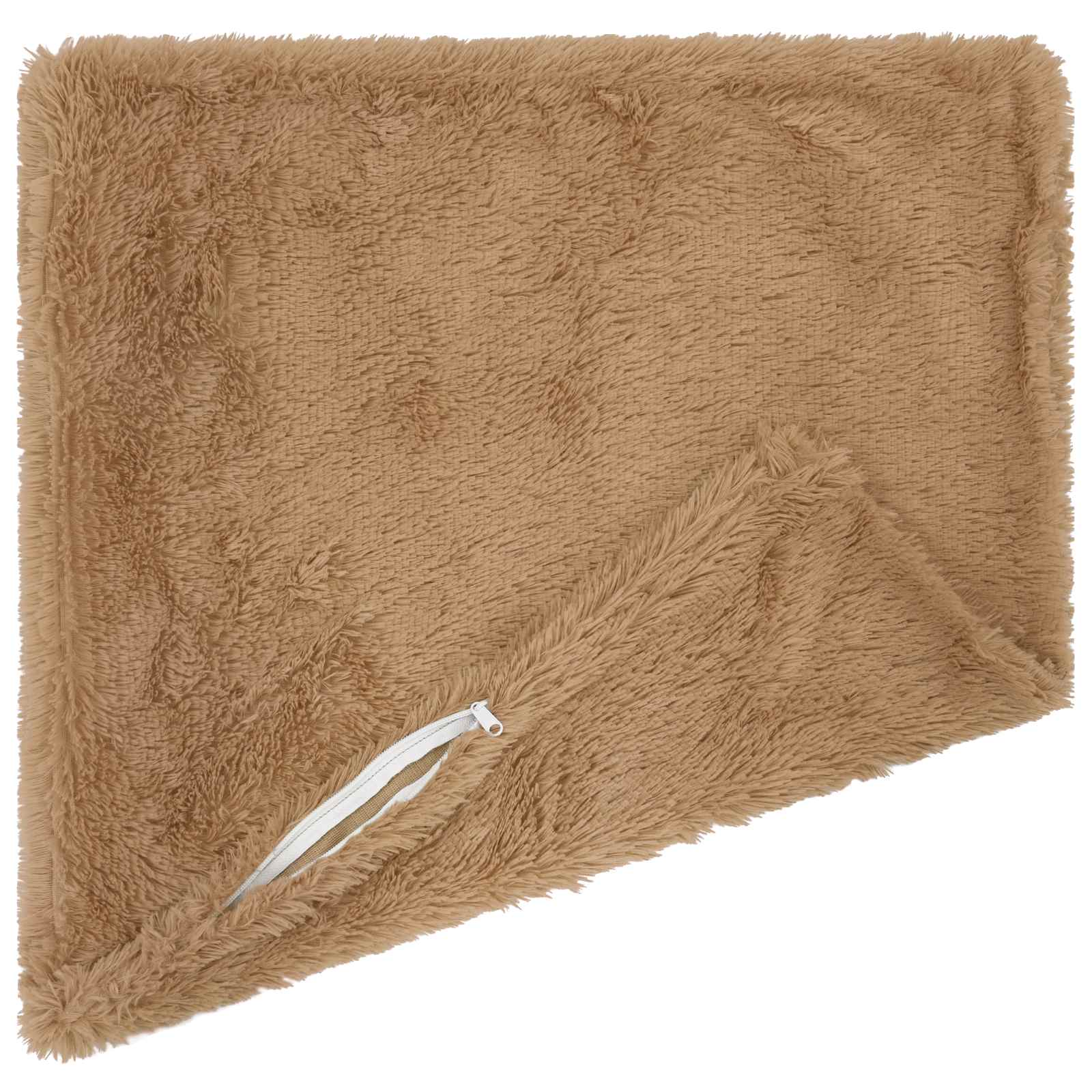 vidaXL Cushion with Pillow HEERLEN 2 pcs Taupe PV Fleece 4