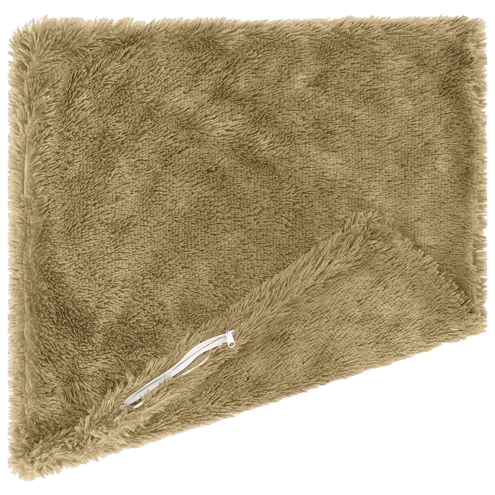 vidaXL Cushion with Pillow HEERLEN 2 pcs Light Grey PV Fleece 4